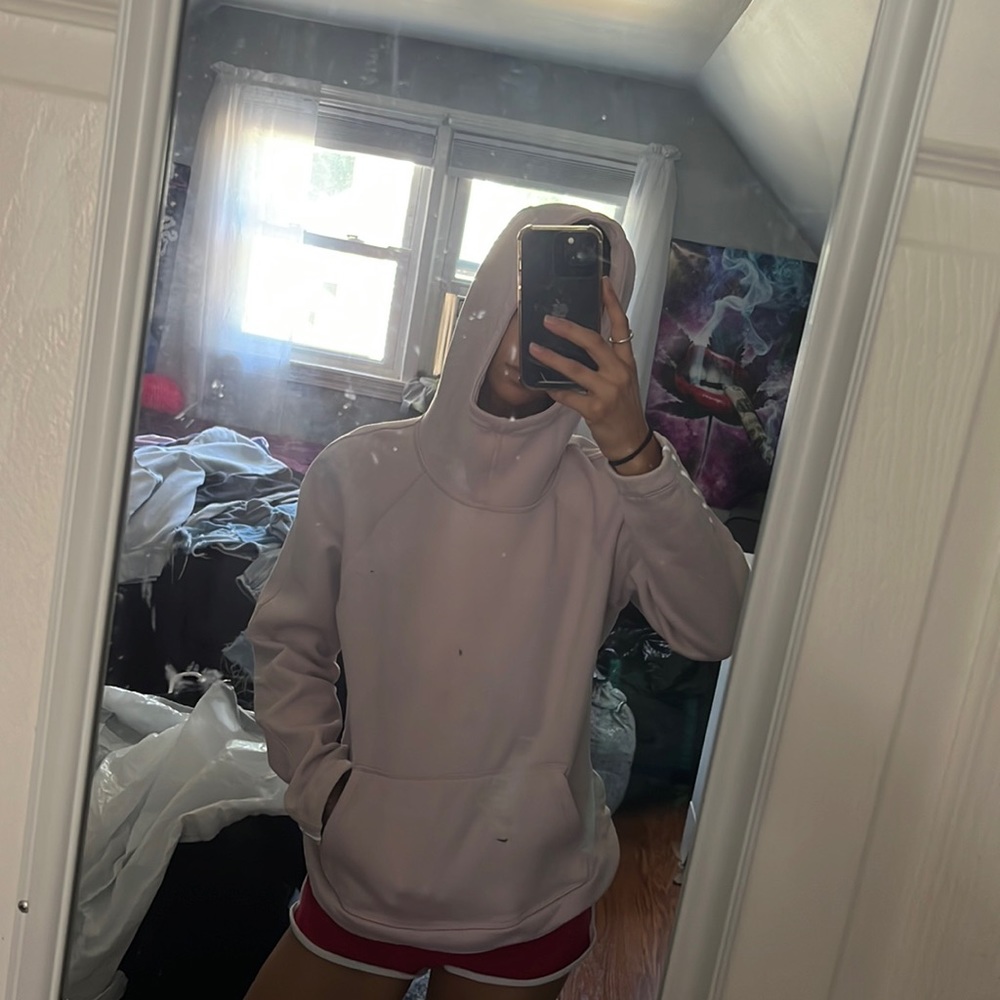 90 degree by Reflex Light pink sweatshirt. Super comfy with thumb holders.